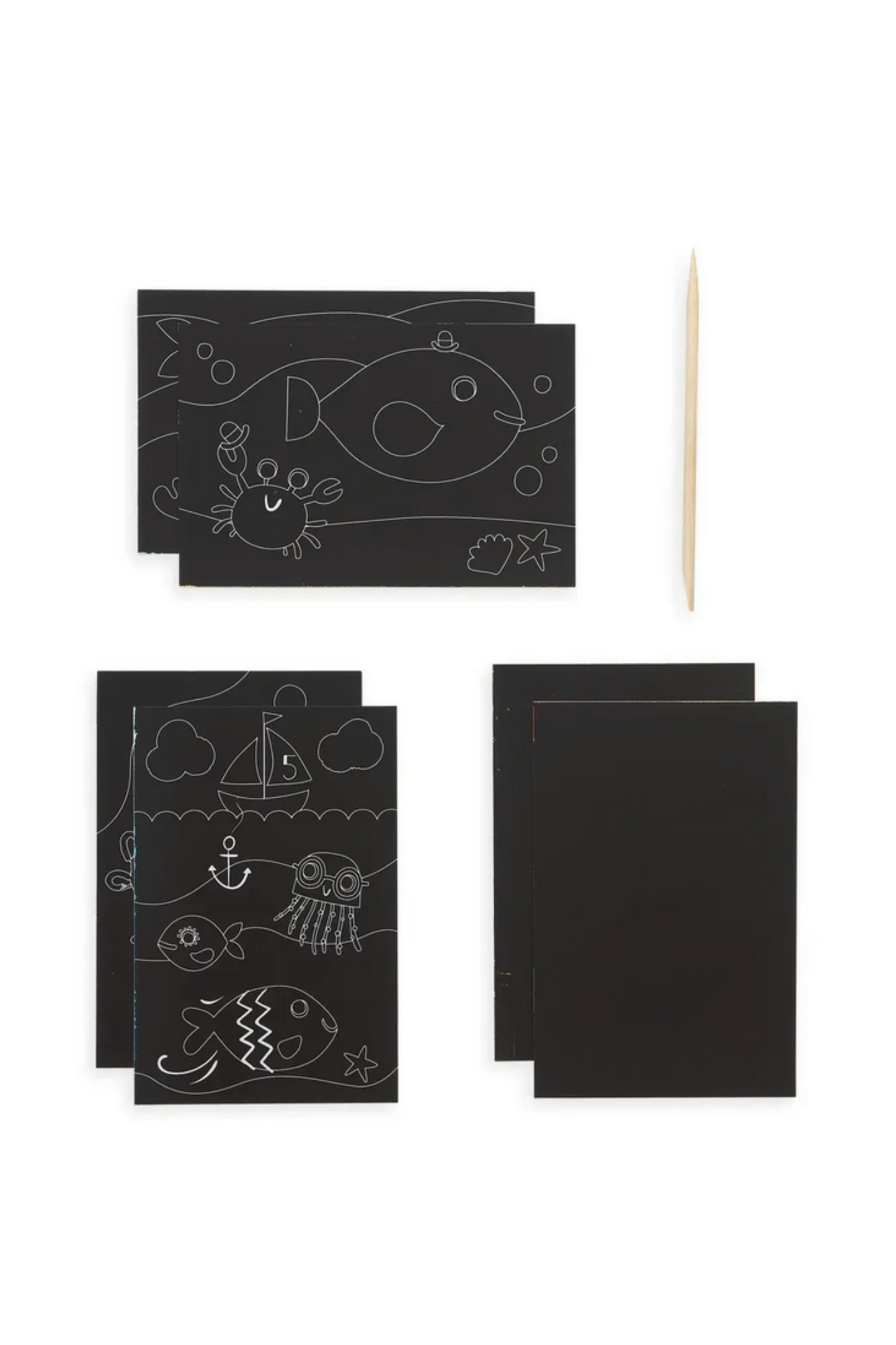 Scratch & Scribble Mini Scratch Art Kit – Friendly Fish