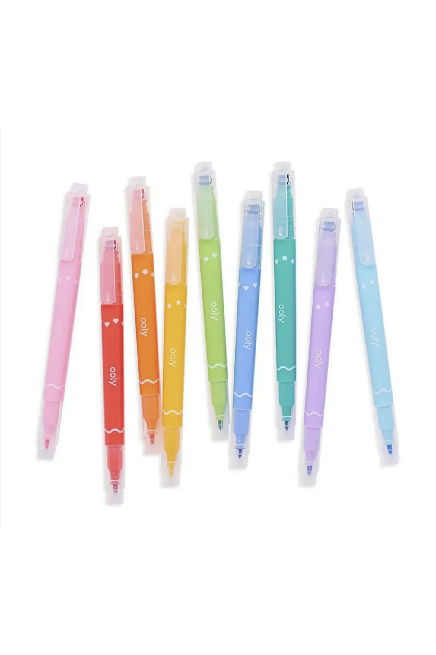 Confetti Stamp Double-Ended Markers (Set of 9)