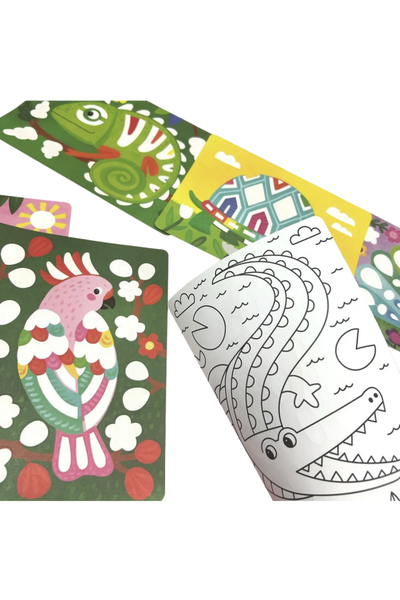 Animal Foil Art & Coloring Kit