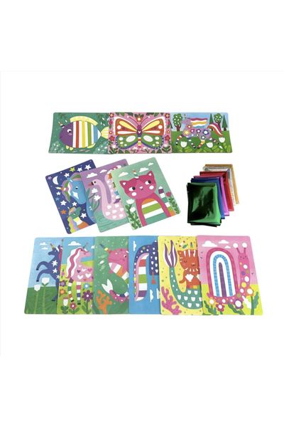 Animal Foil Art & Coloring Kit