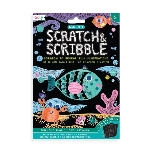 Scratch & Scribble: Mini Kit - Friendly Fish (7 Pc Set)