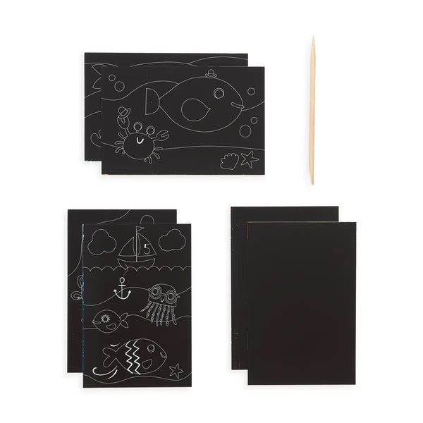 Scratch & Scribble: Mini Kit - Friendly Fish (7 Pc Set)