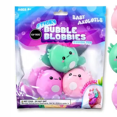 Squishes Sticky Bubble Blobbies Baby Axolotls