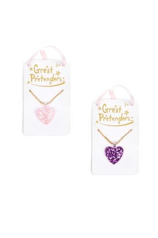 Glitter Heart  Necklace