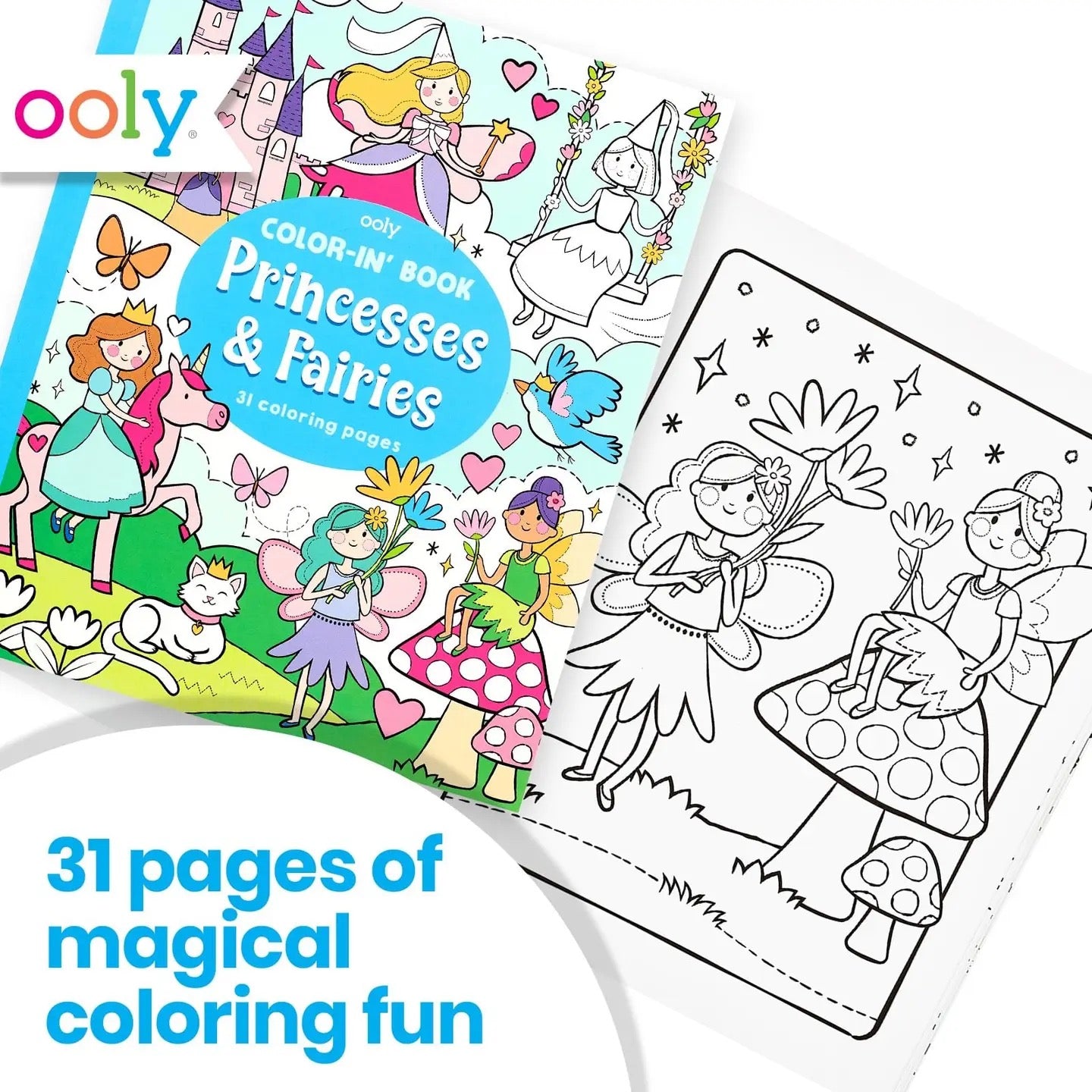OOLY- Color-in' Book Princess & Fairies