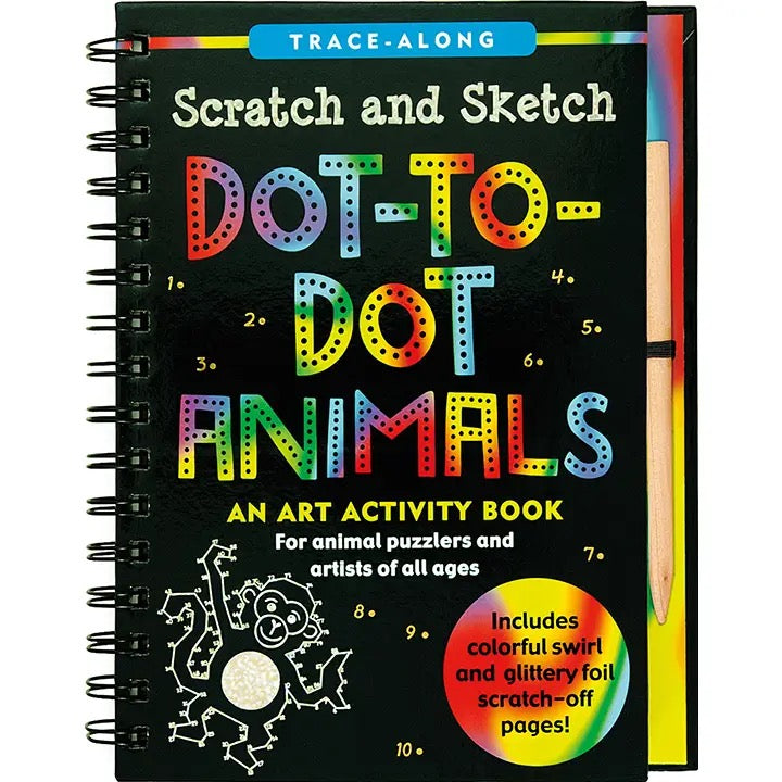Book- Dot-To-Dot Animals Scratch & Sketch