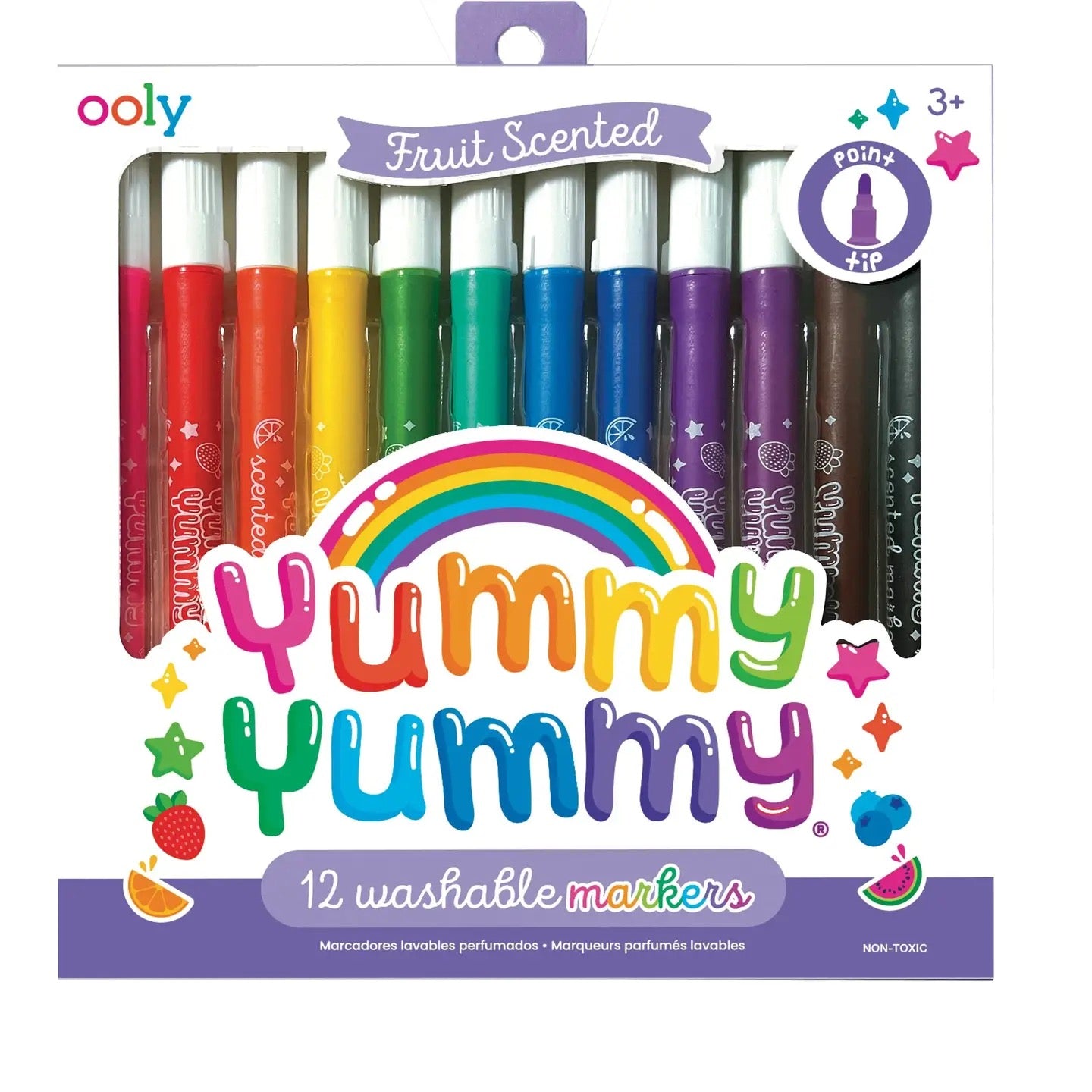 OOLY- Yummy Yummy Fruit Scented Markers - Set of 12