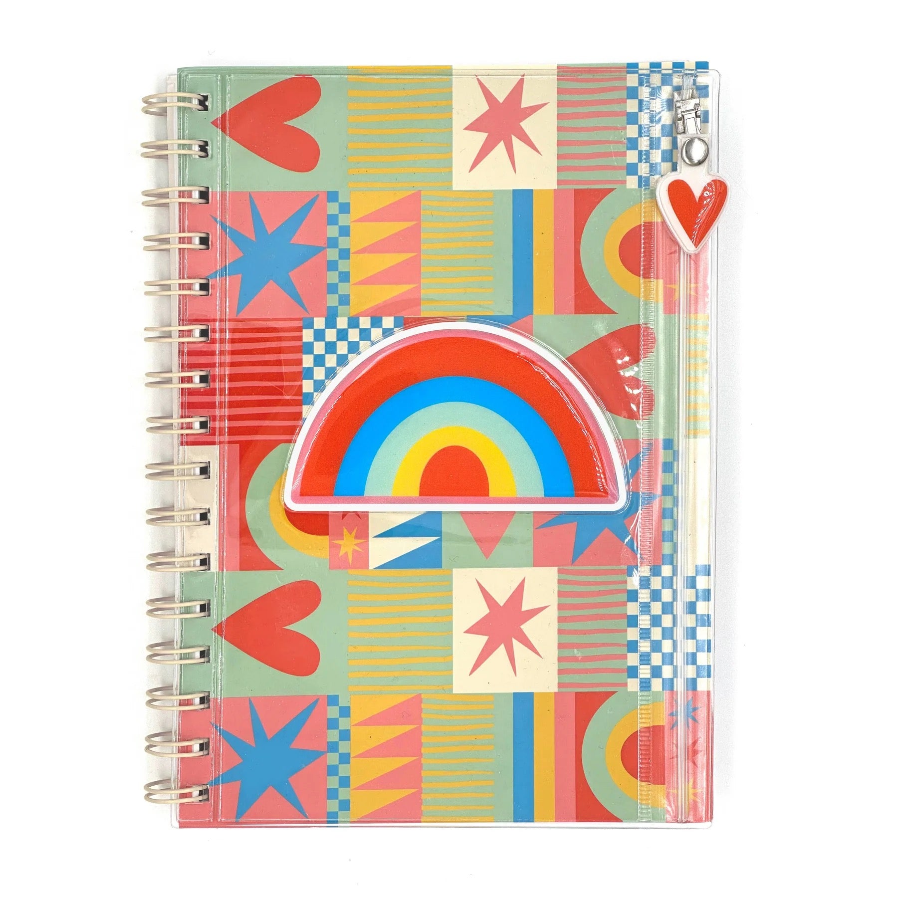 Journal with Pencil Pouch- Rainbow Love