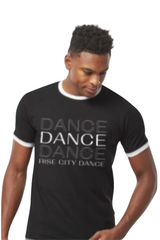 Rise City Dance Unisex Ringer T-shirt- Adult sizes