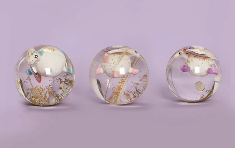 Unicorn and Rainbow Bouncing Ball