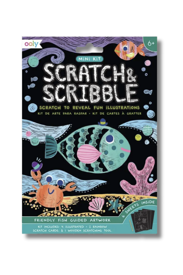 Scratch & Scribble Mini Scratch Art Kit – Friendly Fish