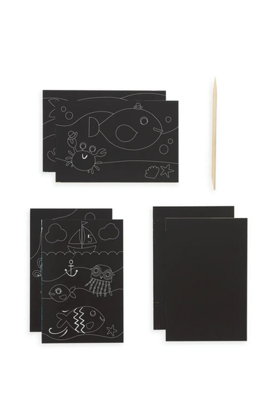 Scratch & Scribble Mini Scratch Art Kit – Friendly Fish