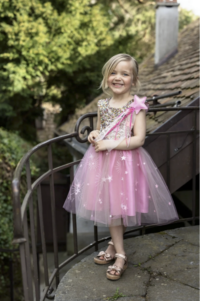 Glitter Star Wand with Tulle & Ribbons