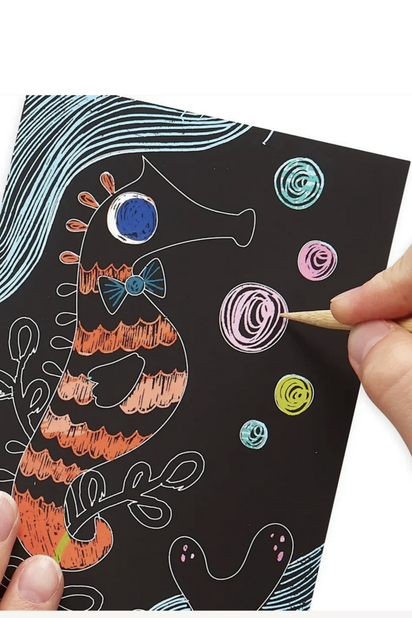 Scratch & Scribble Mini Scratch Art Kit – Friendly Fish
