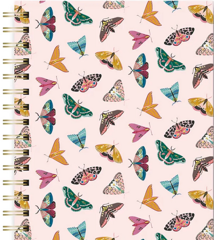 Studio Oh! - Tabbed Spiral Notebook - Floral Moth